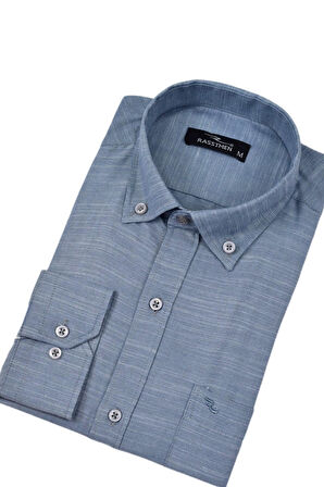 Erkek Klasik Tek Cepli Uzun Kol Gömlek BGL-ST04543