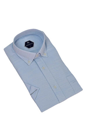 Erkek Klasik Tek Cepli Kısa Kol Gömlek BGL-ST04559