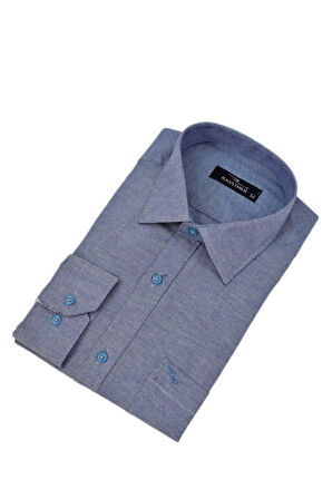 Erkek Klasik Tek Cepli Uzun Kol Gömlek BGL-ST04568