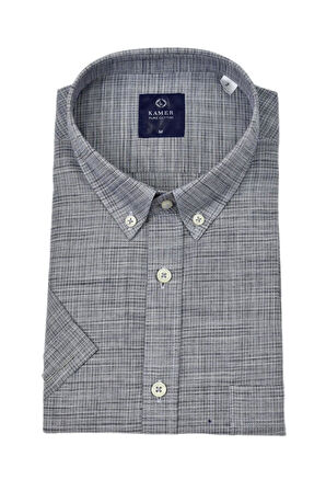 Erkek Klasik Piti Kare Kısa Kol Gömlek 9488 BGL-ST04570