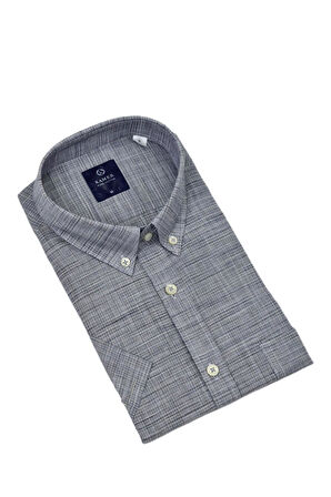 Erkek Klasik Piti Kare Kısa Kol Gömlek 9488 BGL-ST04570