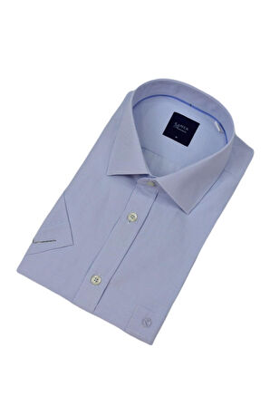 Erkek Klasik Kuşgözü Desen Kısa Kol Gömlek 9404 BGL-ST04573