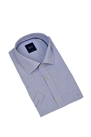 Erkek Klasik Kuşgözü Desen Kısa Kol Gömlek 9404 BGL-ST04573