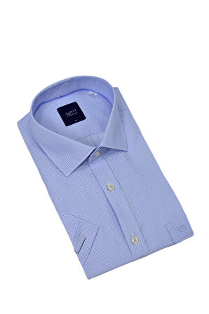 Erkek Klasik Piti Kare Kısa Kol Gömlek 9399 BGL-ST04577