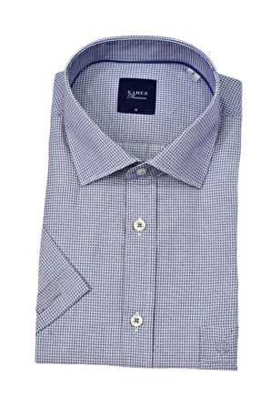 Erkek Klasik Piti Kare Kısa Kol Gömlek 9399 BGL-ST04577