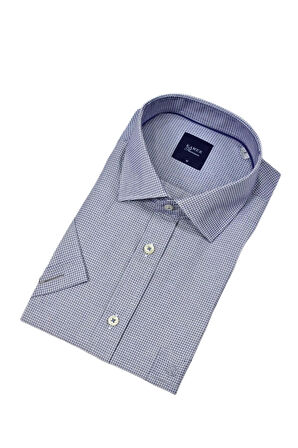 Erkek Klasik Piti Kare Kısa Kol Gömlek 9399 BGL-ST04577