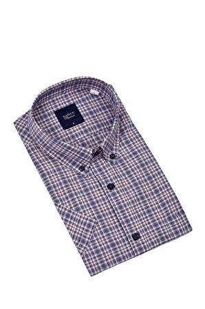 Erkek Klasik Ekose Kısa Kol Gömlek 9470 BGL-ST04578