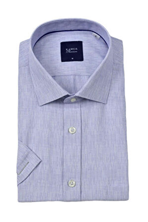 Erkek Klasik Çizgili Kısa Kol Gömlek 9493 BGL-ST04580