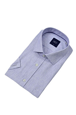 Erkek Klasik Çizgili Kısa Kol Gömlek 9493 BGL-ST04580