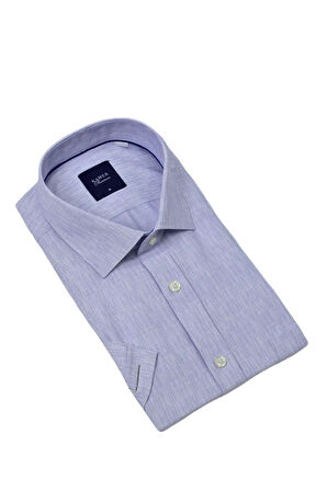 Erkek Klasik Çizgili Kısa Kol Gömlek 9493 BGL-ST04580