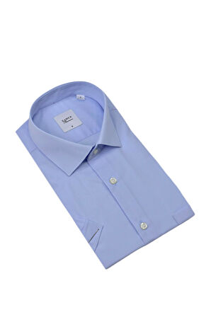 Erkek Klasik Düz Renk Kısa Kol Gömlek Pamuklu 9400 BGL-ST04582