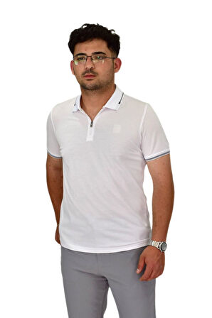 Erkek Polo Yaka Fermuarlı Tişört T237 BGL-ST04593