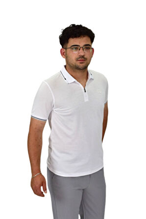 Erkek Polo Yaka Fermuarlı Tişört T237 BGL-ST04593