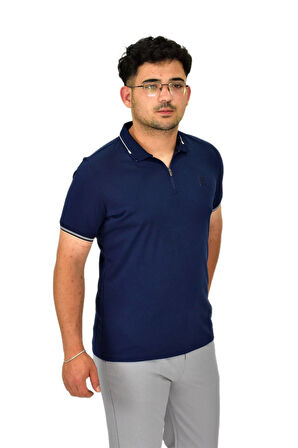 Erkek Polo Yaka Fermuarlı Tişört T237 BGL-ST04593