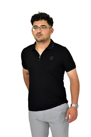 Erkek Polo Yaka Fermuarlı Tişört T237 BGL-ST04593