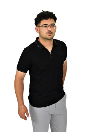 Erkek Polo Yaka Fermuarlı Tişört T237 BGL-ST04593
