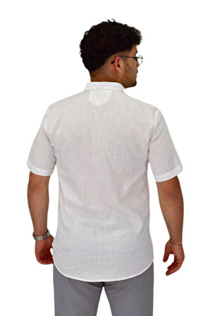 Erkek Pamuklu Yazlık Kısa Kol Gömlek 9664 BGL-ST04595