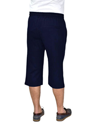 Erkek Büyük Beden Rahat Kesim Düz Paça Likralı Kumaş Kapri BGL-ST04617