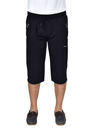 Erkek Büyük Beden Rahat Kesim Düz Paça Likralı Kumaş Kapri BGL-ST04617