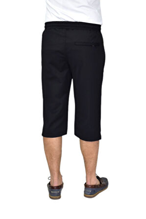 Erkek Büyük Beden Rahat Kesim Düz Paça Likralı Kumaş Kapri BGL-ST04617