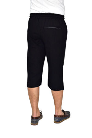 Erkek Büyük Beden Rahat Kesim Düz Paça Likralı Kumaş Kapri BGL-ST04618