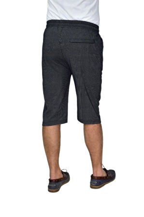 Erkek Rahat Kesim Düz Paça Likralı Kuş Gözü Kumaş Kapri BGL-ST04619