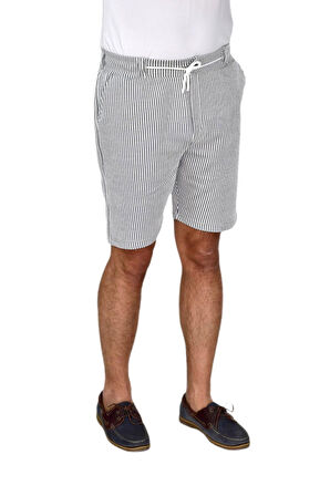 Erkek Çizgili Cepli Likralı Şort BGL-ST04624