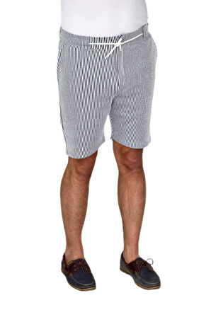 Erkek Çizgili Cepli Likralı Şort BGL-ST04624