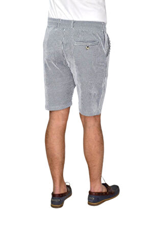 Erkek Çizgili Cepli Likralı Şort BGL-ST04624