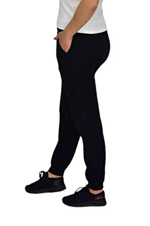 Kadın Siyah Paça Lastikli Eşofman Altı BGL-ST04628