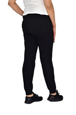 Kadın Siyah Paça Lastikli Eşofman Altı BGL-ST04628