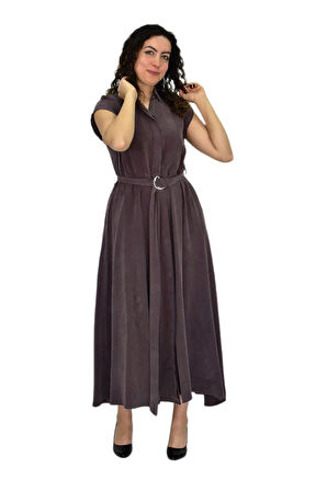 Kadın Beli Kemerli Elbise BGL-ST04639