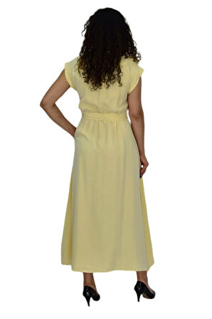 Kadın Beli Kemerli Elbise BGL-ST04639