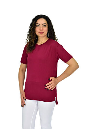 Kadın Yarım Kol Sıfıryaka Likralı Tişöt  BGL-ST04652