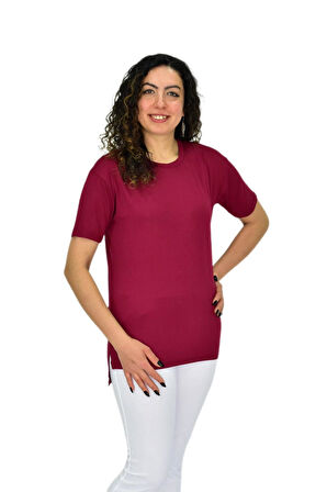 Kadın Yarım Kol Sıfıryaka Likralı Tişöt  BGL-ST04652