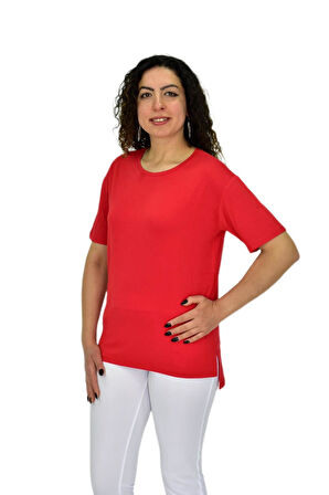 Kadın Yarım Kol Sıfıryaka Likralı Tişöt  BGL-ST04652