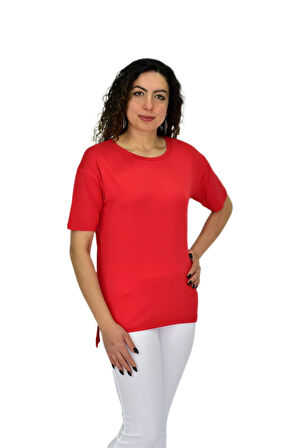 Kadın Yarım Kol Sıfıryaka Likralı Tişöt  BGL-ST04652