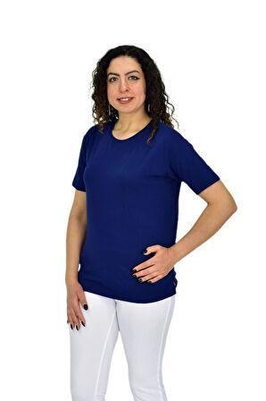 Kadın Yarım Kol Sıfıryaka Likralı Tişöt  BGL-ST04652