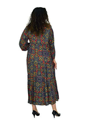 Kadın Empirme Uzun Kol Elbise BGL-ST04670