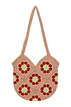 El Örgüsü Motif Desenli İçi Astarlı Omuz Çanta BGL-ST04725