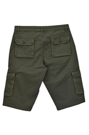 Erkek Kargo Cepli Kanvas Kapri Şort BGL-ST04736