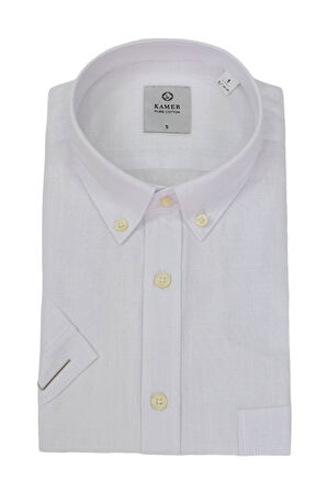 Erkek Klasik Düz Renk Kısa Kol Gömlek Pamuklu 9410 BGL-ST04746