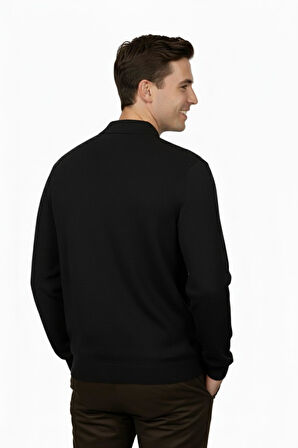 Erkek Regular Fit Polo Yaka Petek Triko Kazak BGL-ST04825