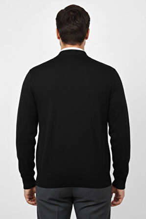 Erkek Polo Yaka Astarlı Triko Mont Fermuarlı BGL-ST04830