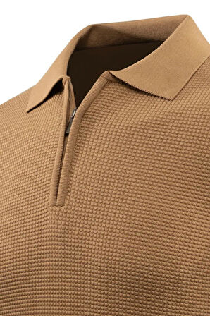 Erkek Fermuarlı Polo Yaka Triko Kazak 5240F BGL-ST04852
