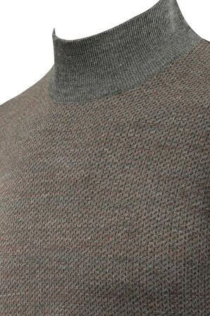 Erkek Yarım Balıkçı Kazak Çelik Örgü Regular Kalıp 5206B BGL-ST04853