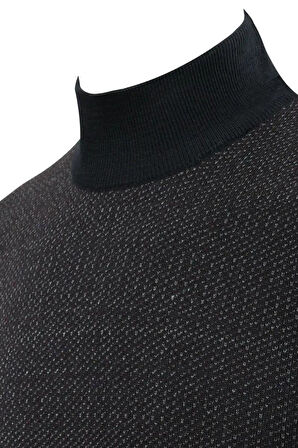 Erkek Yarım Balıkçı Kazak Çelik Örgü Regular Kalıp 5206B BGL-ST04853