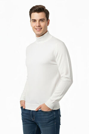 Erkek Yarım Balıkçı Kazak Çelik Örgü Regular Kalıp 4241B BGL-ST04854