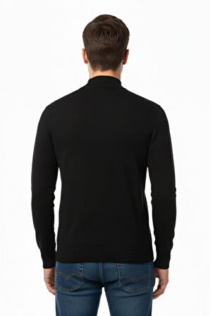 Erkek Yarım Balıkçı Kazak Çelik Örgü Regular Kalıp 4241B BGL-ST04854