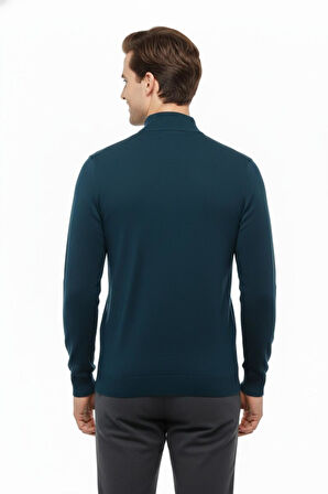 Erkek Yarım Balıkçı Kazak Çelik Örgü Regular Kalıp 5204B BGL-ST04855